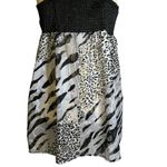 Topia Vintage Y2K Animal Print Baby Doll Sleeveless Top Tunic Large‎ USA B9603 Black Photo 7