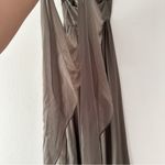 Jenny Yoo  Annabelle Convertible Bridesmaid Maxi Gown in Grey Olive Green | 6 Photo 6