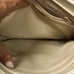 Vtg Aspects by Lisette pear cream woven‎ bag 9” x 11” Photo 5