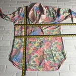 Victoria's Secret  Gold Label Robe Womens Medium Pink Satin Floral Double Breasted Photo 9