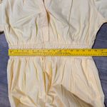 Haute Hippie XL Butter Yellow Tiered Eyelet Maxi Dress Summer V Neck Casual Photo 7