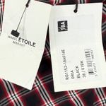 Isabel Etoile Marant Oria Plaid Ruched Dress Black Red White Size 38 Photo 5