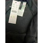 J.Crew Textured Curved-Waist Cheeky Bikini Bottom High Cut Black Size Small NWT Photo 2