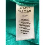Nicole Miller  New York 100% Linen Turquoise Button Back Top Women’s M Photo 5