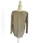 Eileen Fisher  Linen Silk Mother of Pearl Button Top Tunic Taupe Size Medium Photo 1