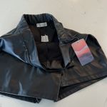 Haley & June Black Faux Leather Skirt Skort Size Women's Small NWT Photo 3
