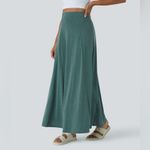 Halara  Women's Maxi Skirt in Deep Green Photo 1