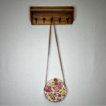 Basket Purse Crossbody Round‎ Bag Floral Detail Photo 2