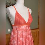 French affair  NWT Babydoll gown with lace. Size small color Peach Echo Photo 1