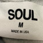 SoulCycle  Kingsley Gray Drawstring Long Sleeve Hooded Hoodie Sweatshirt Top Sz M Photo 3