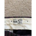 Vintage 80s Go With Tiger wool blend high waist sailor Black &pink pants Small Size 24 Photo 5