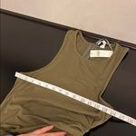 Anthropologie Daily Practice asymmetric tank top dress with ruched waist, color moss, sz S,NWT Photo 7