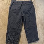 Croft & Barrow Croft Barrow Pants Womens 12 Stretch Classic Fit Navy Blue Polka Dot Capri Crop Photo 3