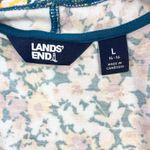 Lands' End Lands' End Womens L Lightweight Jersey Knit Cardigan Coverup Stretchy Floral Photo 7
