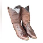 Dingo Women's Size 7.5 Brown Leather Cowboy Boots Slouchy Western Photo 0