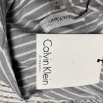Calvin Klein 🛍️  Grey Striped Tie-front Shirt Dress 4 Photo 7