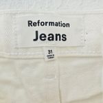Reformation  Charlie High Rise Denim Jean Shorts Raw‎ Hem White New Size 31 Photo 6