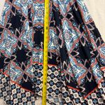 Maggy London M Handkerchief Blue Midi Dress Boho Summer Formal Abstract Flowy Photo 8