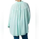 Hayden Los Angeles Sheer Turquoise Blouse Photo 14