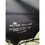 Peter Millar  Women's Navy Hannah Strata Print Quarter Zip M LOGO $120 Photo 2