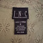 INC Y2k Vintage  Green Button Down Blouse with Floral Lace Size Small Photo 3