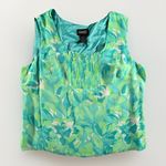 Adrianna Papell  Two-Piece Set Size L Blue Green Sleeveless Shell &‎ Top Shirt Photo 1