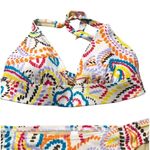 Victoria's Secret VS Victoria’s Secret Bikini Set Top Triangle Halter Floral Paisley white backgro Photo 2