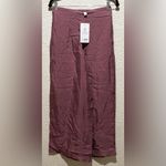 Athleta NWT Satin Feel Like Pink Wide-Leg Pants With Pockets Size S Photo 3