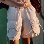 Free People White Cargo Shorts Photo 0