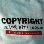 Sans Souci  Aqua Tie-Dye Copyright Tee Photo 5