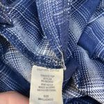 Illa Illa Flannel Shirt Dress Womens Small Blue White Plaid 100% Cotton Pockets Photo 7