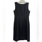 Ann Taylor Little Black Sleeveless Dress with Bib Detail Photo 2
