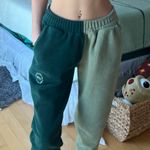 Topshop Green Color Block Sweatpants Photo 0