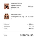 93 Playstreet Black Serena Bikini Top Size L Photo 4