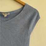 J.Crew  Cashmere Silk Blend Wide V-Neck Sweater T-Shirt in Hazy Hydrangea Photo 2