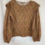 a.n.a . Orange and Blue Ruffle Peasant Blouse Women’s Size Large Photo 98