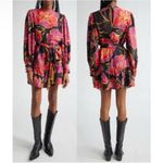 Farm Rio  Shiny Chita Mini Dress Black Combo‎ L Photo 1