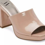 Worthington Nude Patent Platform Block Heel Mules 6.5 Photo 0