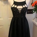Reverse Brand Caged Style Studded Midi Dress in black size Medium Photo 1