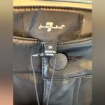 7 For All Mankind  Black Faux Leather Uhr Skinny Boot Tailorless Photo 4