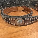 Blazin Roxx Rhinestone Belt Size Medium Camo Bling Mossy Oak Scalloped Sz M Photo 2