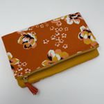 Rachel Pally NEW  Orange Reversible Floral Clutch Photo 3