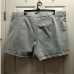 Ava & Viv  NWT Plus Size 24 Light Wash Denim Shorts w/ Front Skirt Panel Skort Photo 1