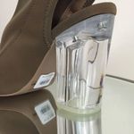 Charlotte Russe Beige Sock Clear Heels NEW Photo 5