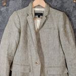 J.Crew  Classic Textured Blazer Linen One Button Womens Business Old Money 4 Photo 2