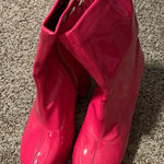 Hot Pink Chunky Heel Ankle Boots Size 7.5 Photo 0