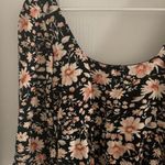 American Eagle Women’s XS  Black Light Pink Floral Babydoll 3/4 Sleeve Dress Photo 1