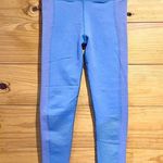 Aerie Offline Blue Pink Textured 7/8 High Rise Activewear Leggings Medium Photo 0