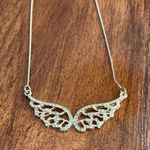 Charming Charlie NEW  Angel Wing Studded Pendant Necklace Gold Tone One Size NWT Photo 1