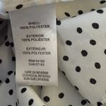 Karl Lagerfeld Top Medium White Black Polka Dot 3/4 Length Tiered Ruffle Sleeve Photo 7